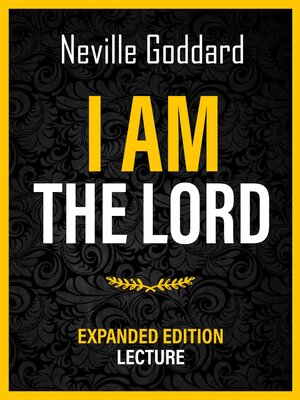 cover image of I Am the Lord--Expanded Edition Lecture